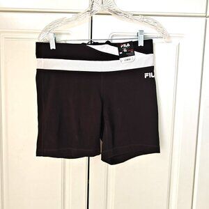 Fila Sport Women's Black/White Shorts, Size Medium, NWT